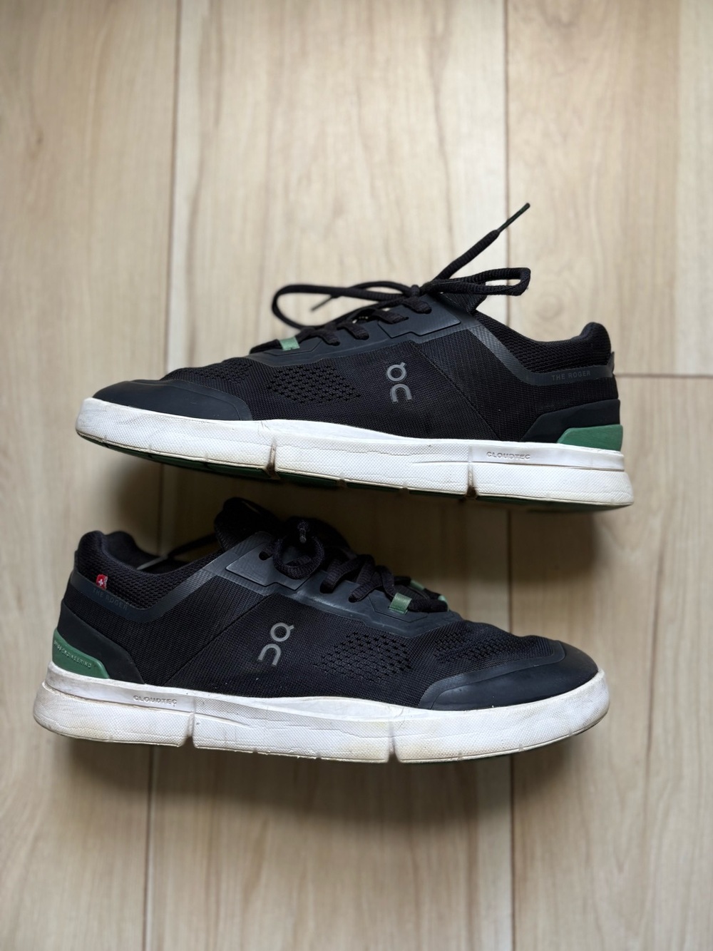On Running THE ROGER Clubhouse Pro Black Green Tennis Shoes Men’s 8.5